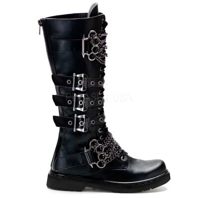 20 Eyelet Knee Vegan Combat BT W Brass Knuckles Chain