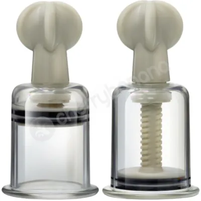 Temptasia Clit Nipple Large Clear Set of 2 Twist Suckers