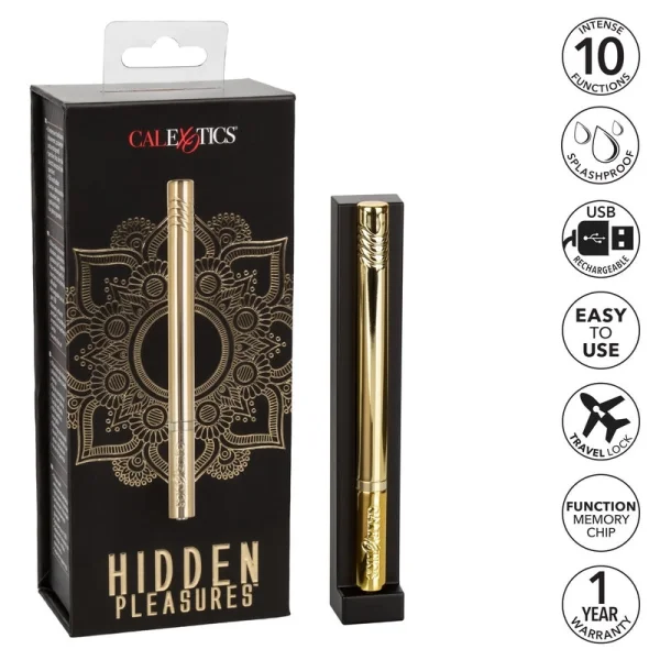 Calexotics Hidden Pleasures Discreet Bullet Vibe Gold