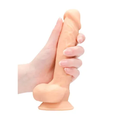 Silicone Dildo With Balls Flesh 7 Inch