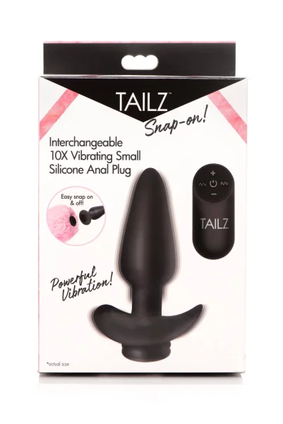 Interchangeable 10x  Vibrating Small Silicone Anal Silicone Anal Plug With Remote