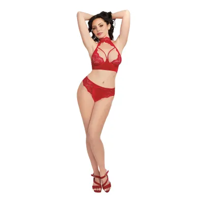 Bra and Panty One Size Rouge