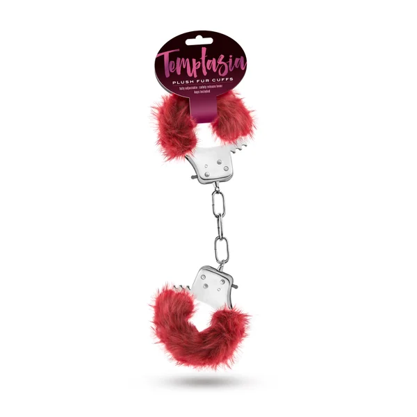 Temptasia - Plush Fur Cuffs - Burgundy — image 19 of 24