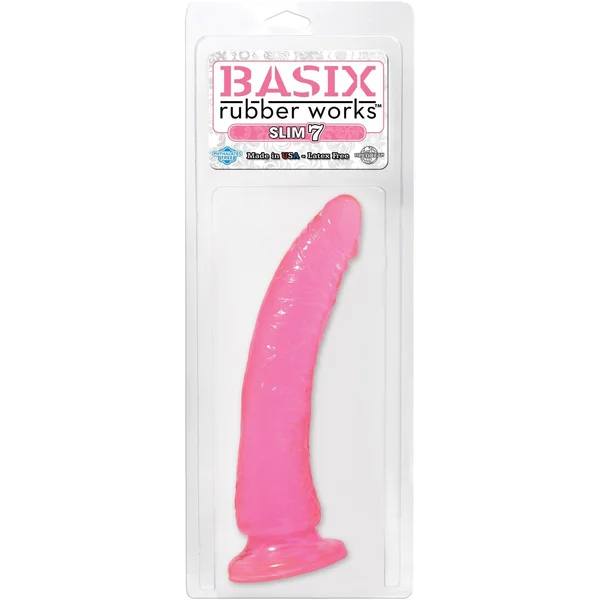 Basix Rubber Works - Slim 7 Inch With Suction Cup - Pink — image 13 of 13