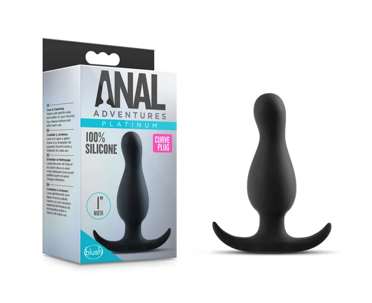 Anal Adventures Platinum - Curve Plug - Black — image 8 of 10