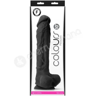 Colours Pleasures 10 Black Realistic Dildo