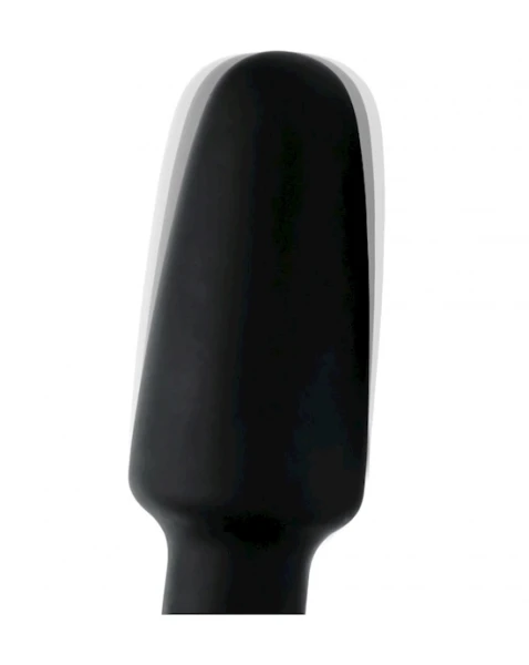 Popper Plug 7x Rechargeable Silicone Vibrating Anal Plug - Black - Large
