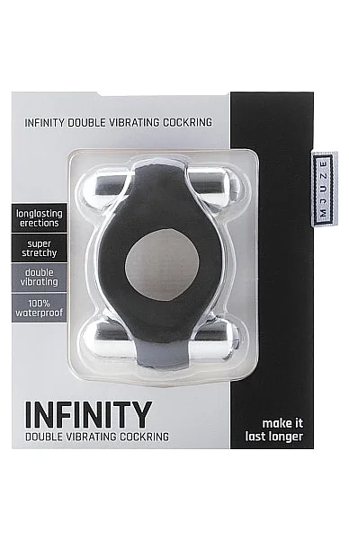 Infinity - Double Vibrating Cockring (Black)