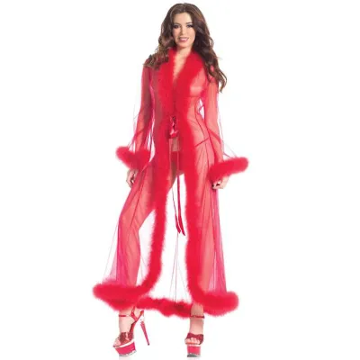 Marabou Robe Red Os