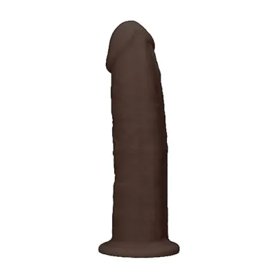 Silicone Suction Cup Dildo Brown 7 5 Inch