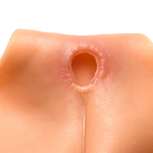 Master Series Silicone Wearable Vulva Panties With Vagina & Ass - Small, Vanilla
