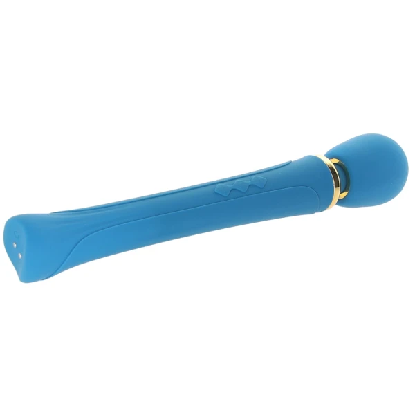Dianna Rechargeable Waterproof Silicone Wand Style Vibrator By Blush - Teal