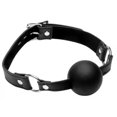 Strict XL 2 Inches Silicone Ball Gag Black O S