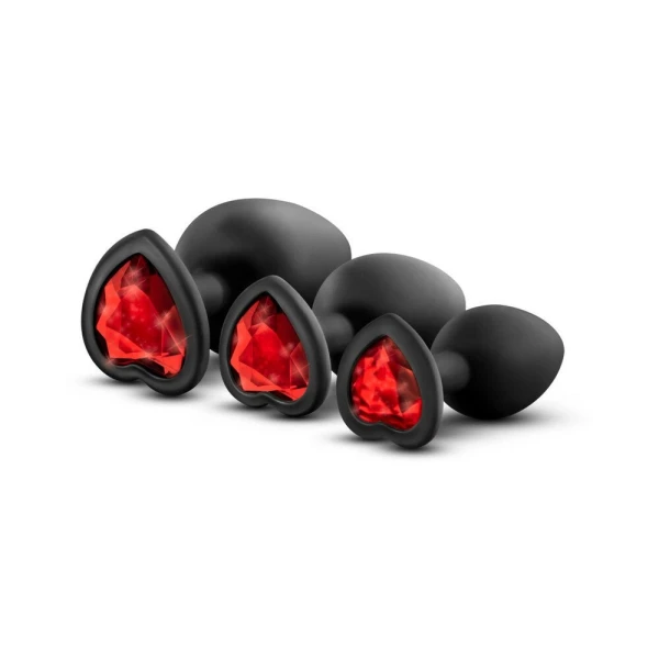 Bling Plugs Training Kit Black with Gem End