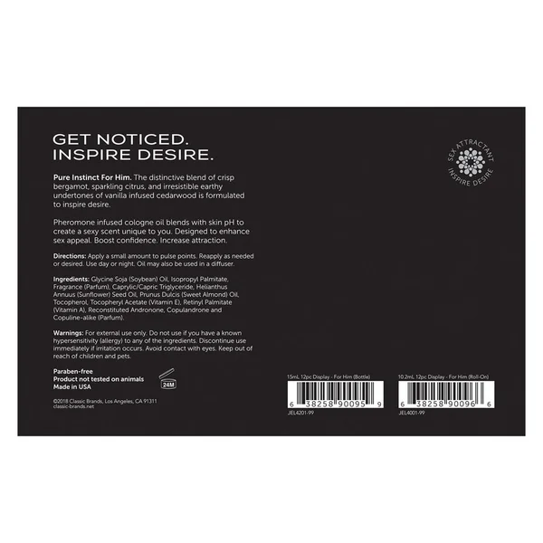 Pure Instinct Pheromone Cologne Oil for Him 12 Pc Display 15 ml — image 7 of 8