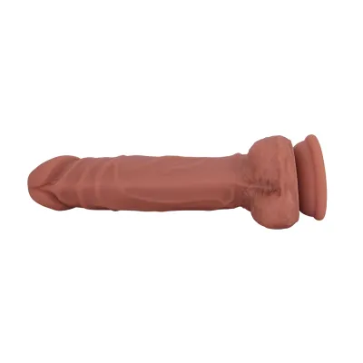 Erotic Brown Suction Cup Dildo With Balls Stick To Any Flat Surface Ride