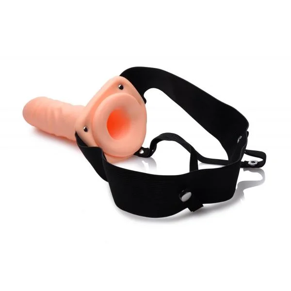 Erection Assist Hollow Strap On O/S Beige