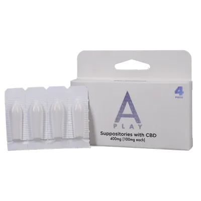 A Play Suppositories with CBD 400mg 100mg each 4 pieces