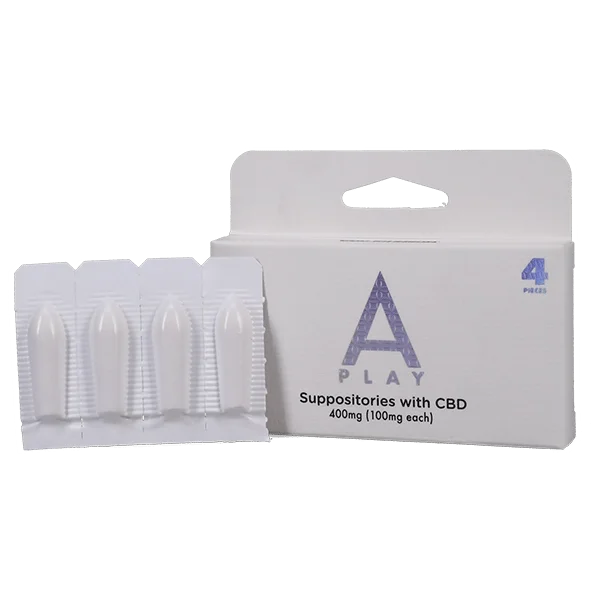 A-Play - Suppositories with CBD - 400mg (100mg each) - 4 pieces