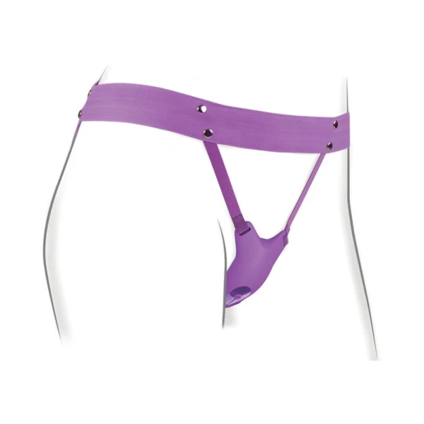 Fantasy For Her Ultimate Butterfly Strap-on With Remote Silicone Purple