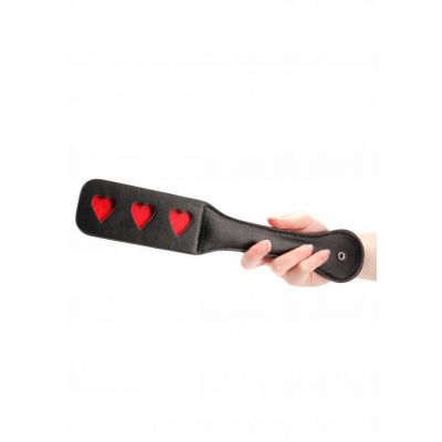 Ouch Paddle HEARTS Black