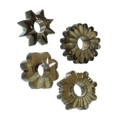 Basic Essentials Set of 4 Rings Smoke
