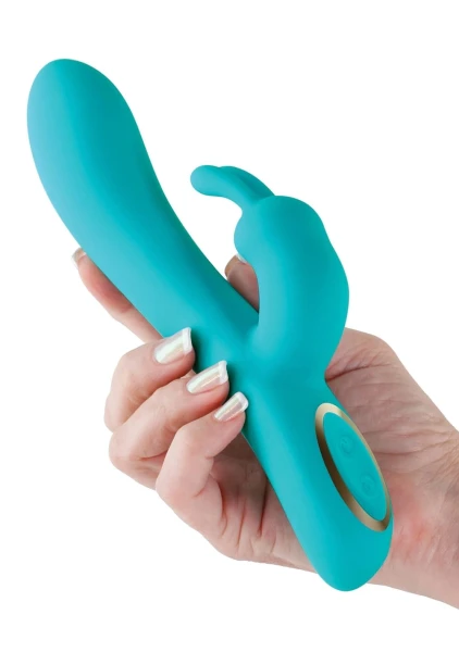 Obsessions Hera Rechargeable Silicone Waterproof Rabbit Vibrator - Dark Green