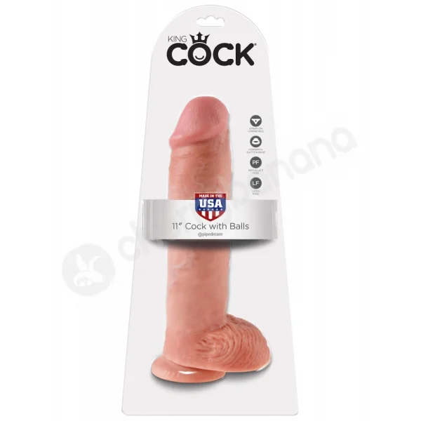 King Cock Flesh 11'' Cock With Balls