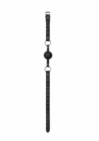 Ouch! Skulls and Bones - Breatheable Ball Gag - Black - Adult BDSM Toys