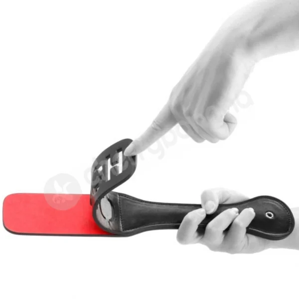 Ouch! Black Faux Leather Paddle "Ouch" Impression
