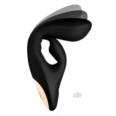 Wonder Vibes 7x Bendable Silicone Rabbit Vibe Black