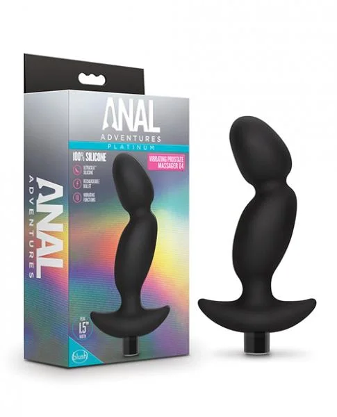 Blush Anal Adventures Platinum Silicone Vibrating Prostate Massager 04 - Black — image 2 of 9