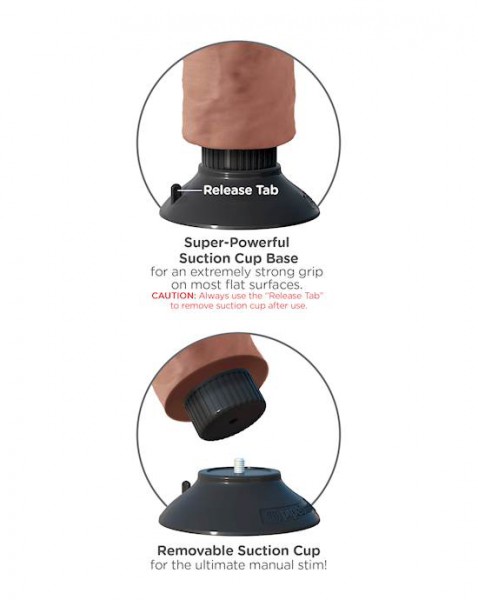 King Cock 8 Inch Vibrating Cock - Tan - 8 Inch