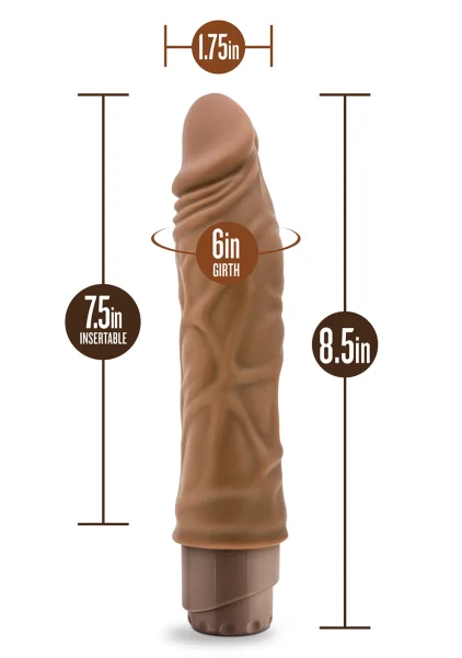 Dr. Skin - Cock Vibe 10 - 8.5 Inch Vibrating Cock  - Mocha