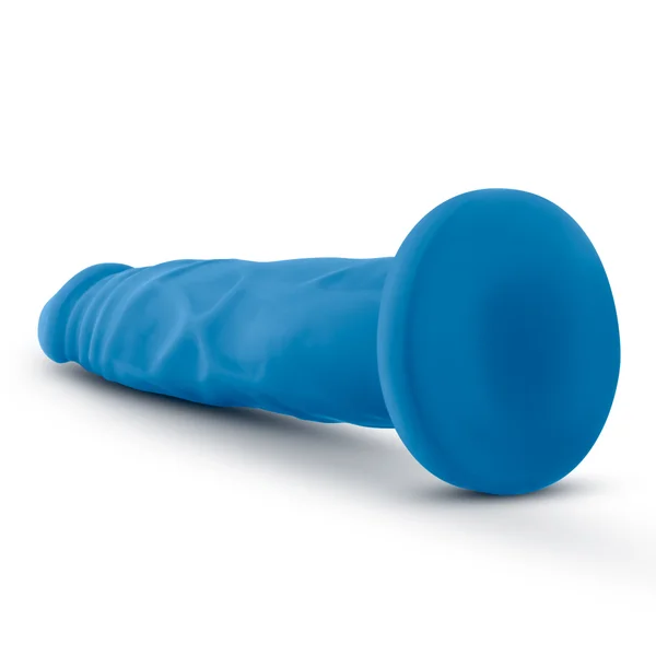 Neo - 7 .5 Inch Dual Density Cock - Neon Blue — image 12 of 12