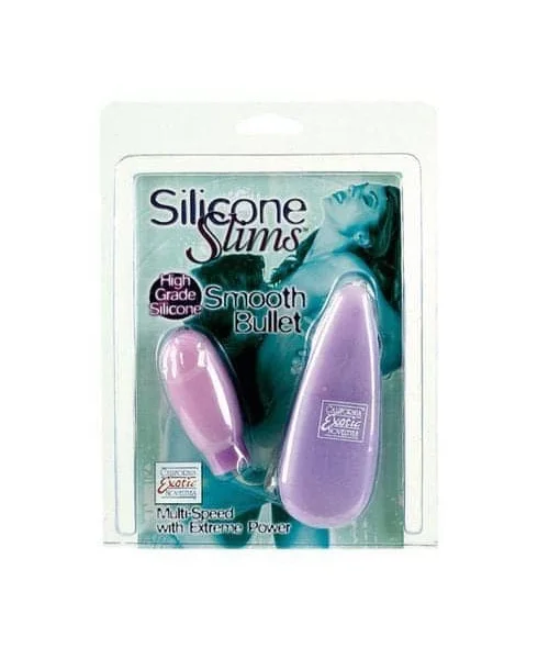 Silicone Slims Vibrating Smooth Bullet - Purple