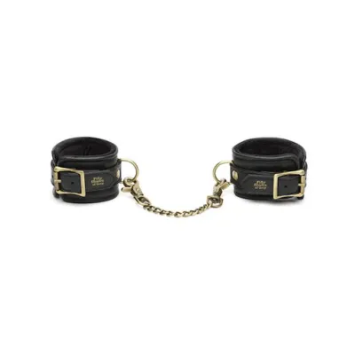 Fifty Shades Of Grey Bound To You Wrist Cuffs Black Gold O s