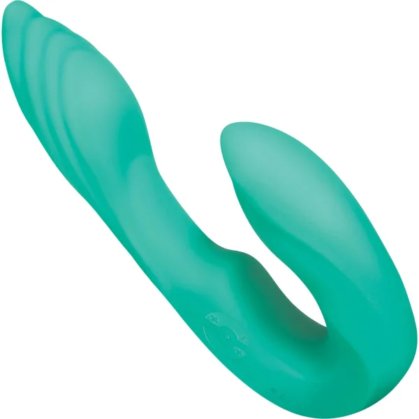 Gender X Strapless Seashell Rechargeable Silicone Strapless Strap-On Vibrator - Aqua