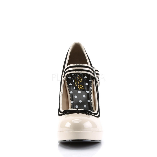SECRET-15 - 4 1/2" Heel, 1/2" P/F Mary Jane Pump W/ Velvet Trim — image 6 of 8