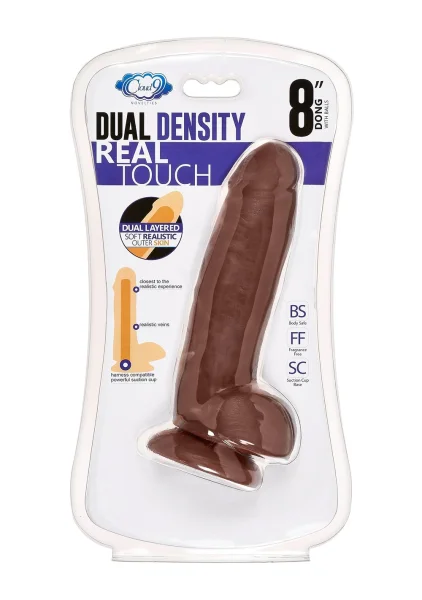Cloud 9 Dual Density Dildo Touch Thick With Realistic Painted Veins & Balls 8"
