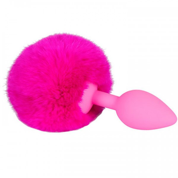 Colourful Joy Pink Silicone Bunny Butt Plug