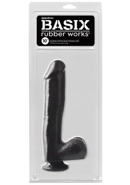 Pipe Dreams Basix Rubber Works - 10" Dong with Suction Cup