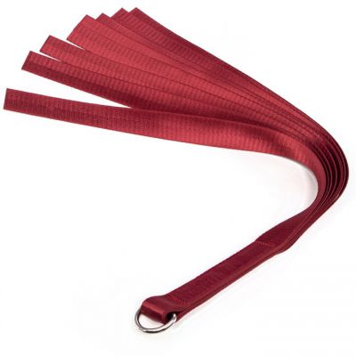 Bondara Cardinal Sin Red Grosgrain Ribbon Flogger 21 Inch