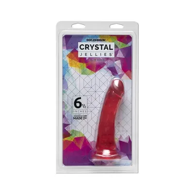 Doc Johnson Crystal Jellies Slim Dong Pink 6 5 Inches