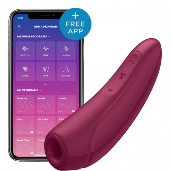 Satisfyer Curvy 1 Plus Air Pulse Clitoral Stimulator With Vibration & App