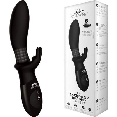 The Beaded Back Door Rabbit Prostate Massager Anal Vibrator Black