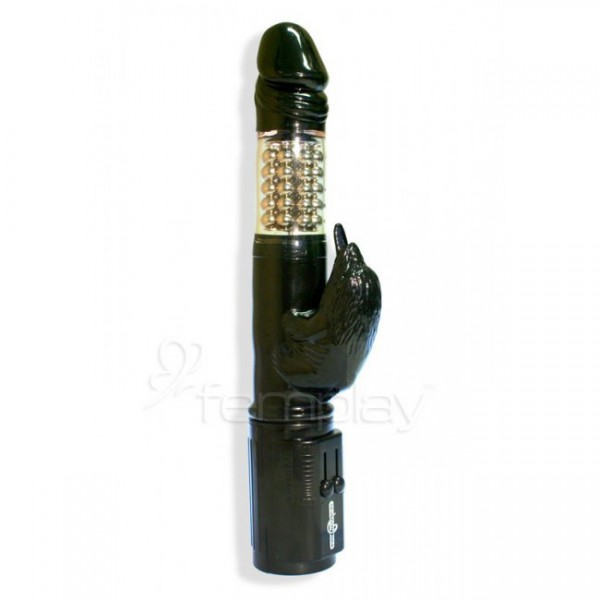 Black Pearl Multi-Speed Rabbit Style Vibrator