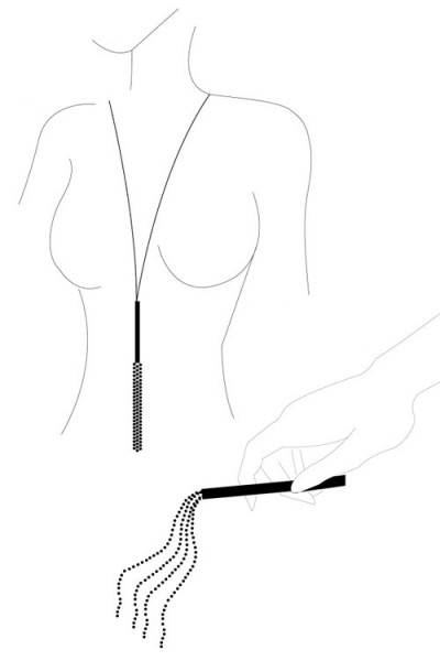 Bijoux Indiscrets Long Metallic Chain Whip & Necklace