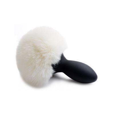 White Bunny Tail Butt Plug