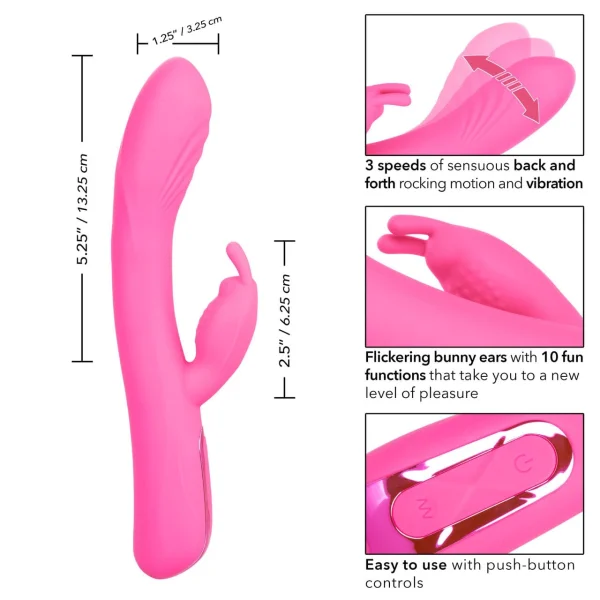 Jack Rabbit Elite Rocking Rabbit Silicone Rechargeable Dual Stimulation Vibrator By CalExotics